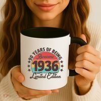 90th Birthday 90 Years Of Being Awesome 1936 Limited Edition Coffee Mug thumb 3