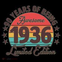 90th Birthday 90 Years Of Being Awesome 1936 Limited Edition Coffee Mug thumb 5
