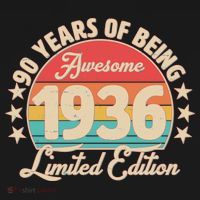 90th Birthday 90 Years Of Being Awesome 1936 Limited Edition Women's Tank Top thumb 5