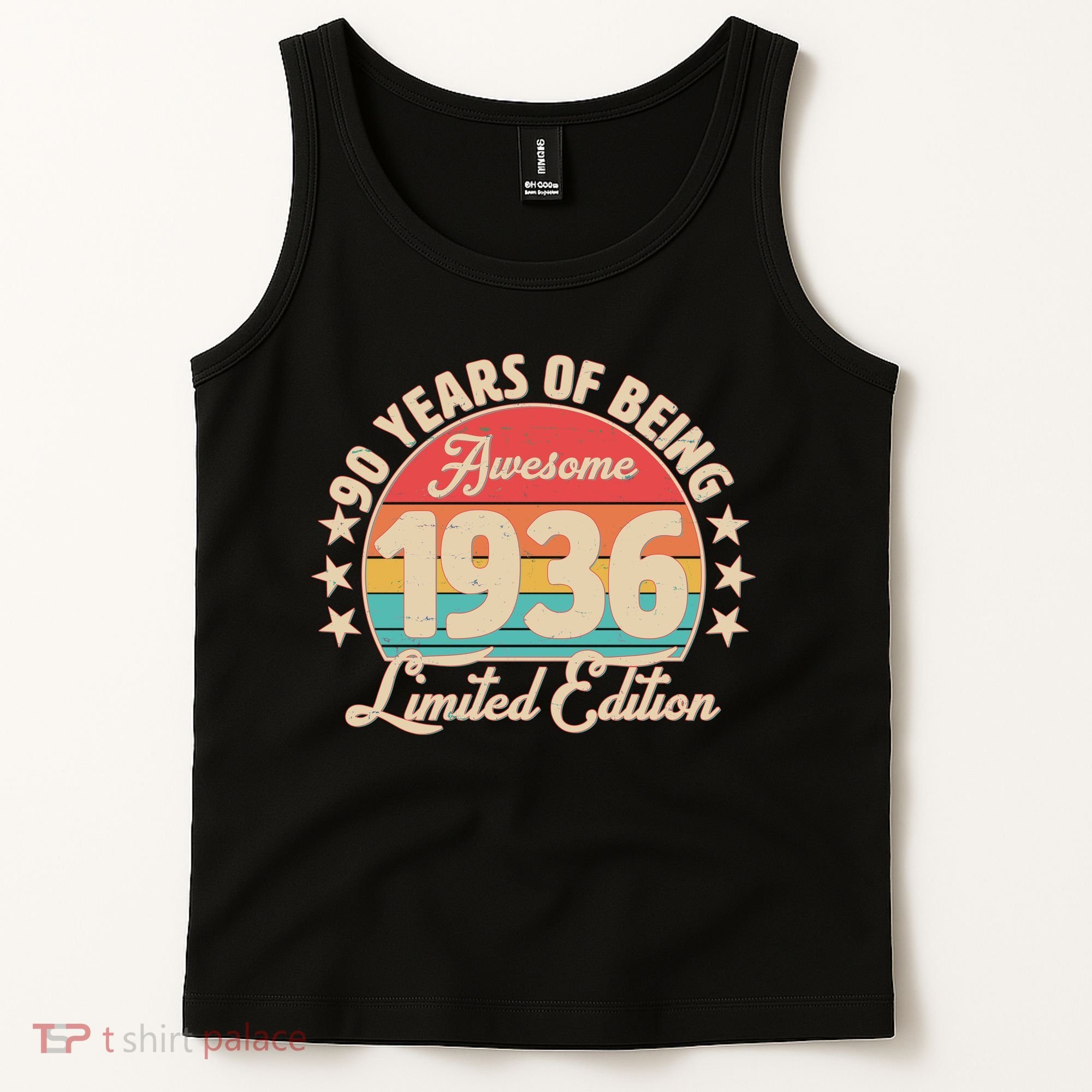 90th Birthday 90 Years Of Being Awesome 1936 Limited Edition Tank Top