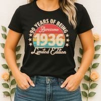90th Birthday 90 Years Of Being Awesome 1936 Limited Edition Women's T-Shirt thumb 2