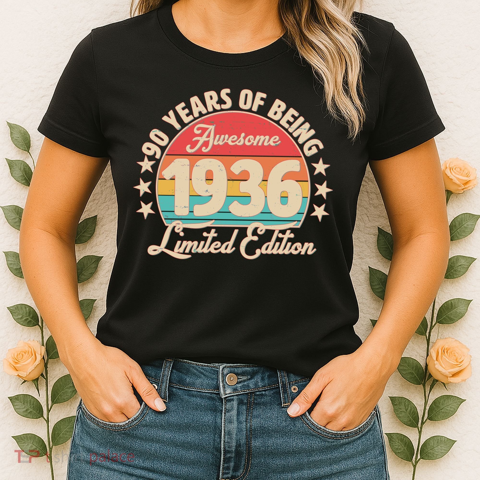 90th Birthday 90 Years Of Being Awesome 1936 Limited Edition Women's T-Shirt