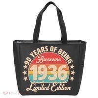 90th Birthday 90 Years Of Being Awesome 1936 Limited Edition Tote Bag thumb 0