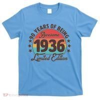 90th Birthday 90 Years Of Being Awesome 1936 Limited Edition T-Shirt thumb 0