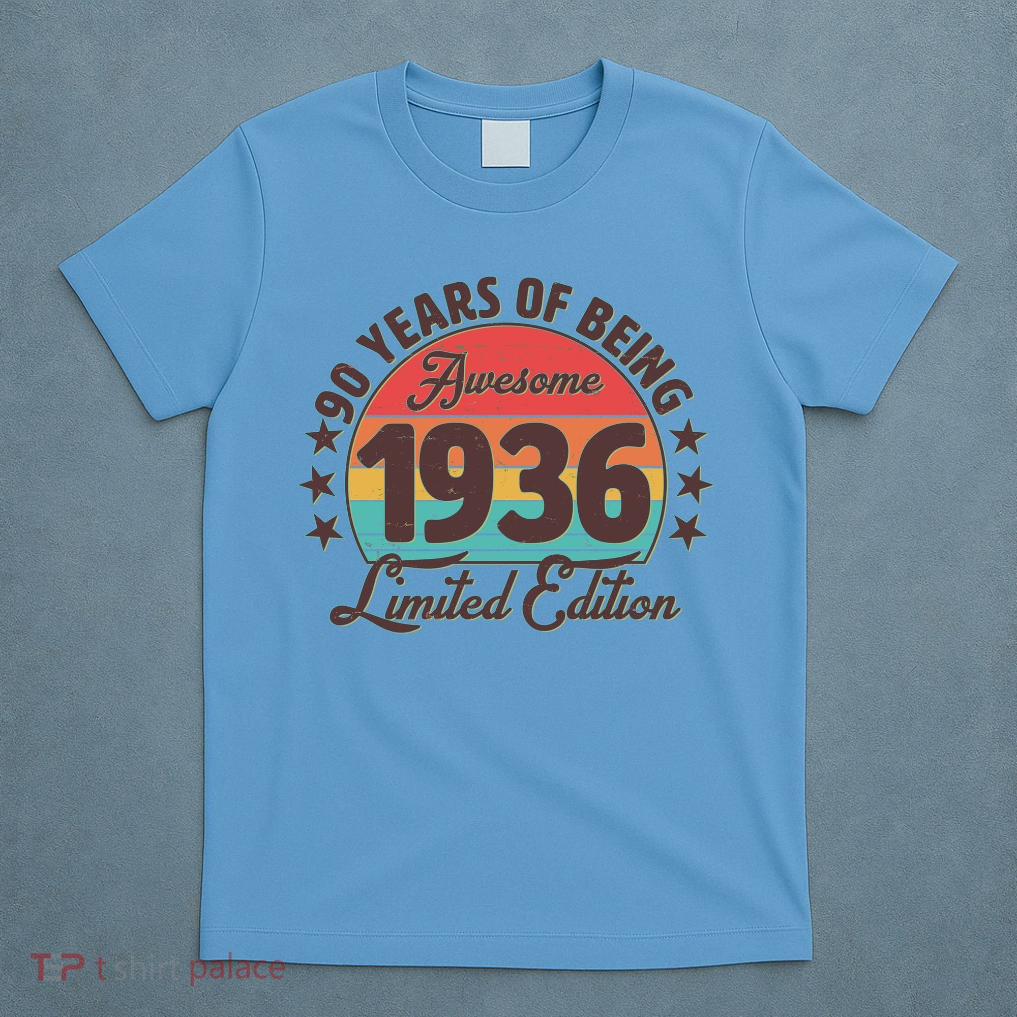 90th Birthday 90 Years Of Being Awesome 1936 Limited Edition T-Shirt