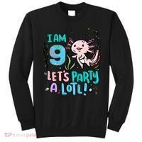 9th Birthday Axolotl - I Am 9 Let's Party A Lotl Sweatshirt thumb 0