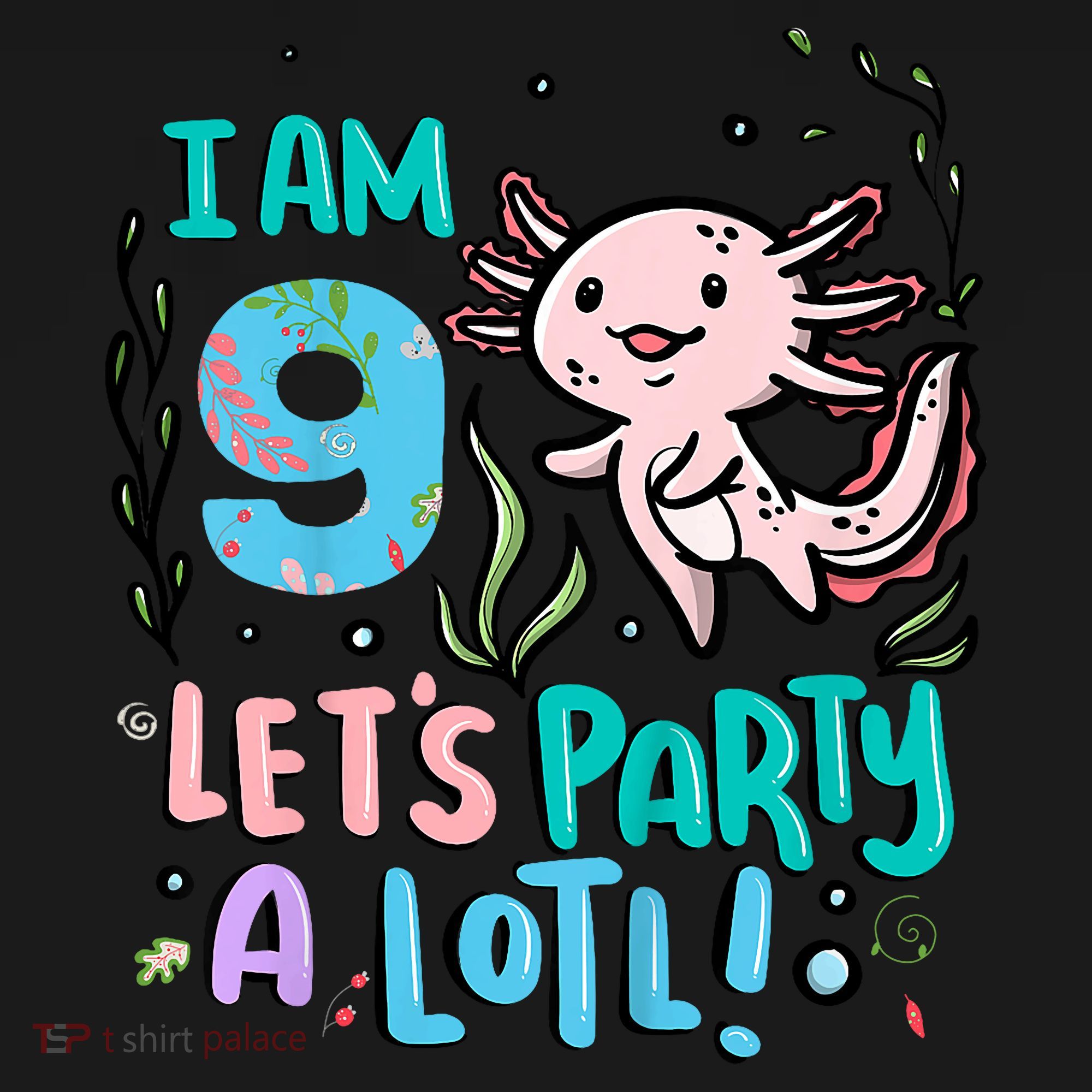 9th Birthday Axolotl - I Am 9 Let's Party A Lotl Mousepad