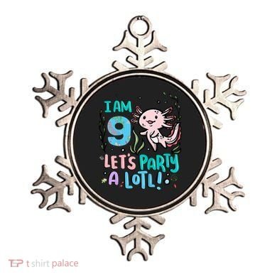 9th Birthday Axolotl - I Am 9 Let's Party A Lotl Ornament