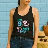 9th Birthday Axolotl - I Am 9 Let's Party A Lotl Women's Tank Top thumb 2