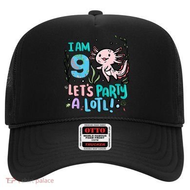 9th Birthday Axolotl - I Am 9 Let's Party A Lotl Hat