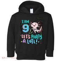 9th Birthday Axolotl - I Am 9 Let's Party A Lotl Toddler Hoodie thumb 0
