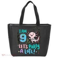 9th Birthday Axolotl - I Am 9 Let's Party A Lotl Tote Bag thumb 0