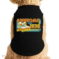 90th Birthday Awesome Since 1936 Retro Roller Skates  Doggie Tank thumb 0