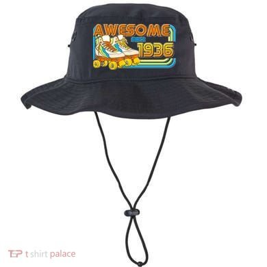 90th Birthday Awesome Since 1936 Retro Roller Skates  Bucket Hat