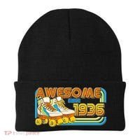 90th Birthday Awesome Since 1936 Retro Roller Skates  Beanie thumb 0