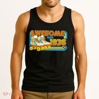 90th Birthday Awesome Since 1936 Retro Roller Skates  Tank Top thumb 3