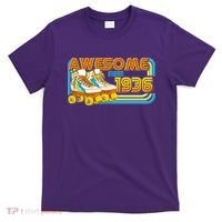 90th Birthday Awesome Since 1936 Retro Roller Skates  T-Shirt thumb 0