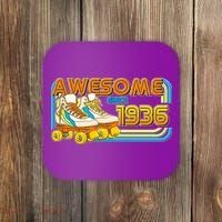 90th Birthday Awesome Since 1936 Retro Roller Skates  Coaster thumb 0