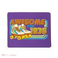 90th Birthday Awesome Since 1936 Retro Roller Skates  Mousepad thumb 0