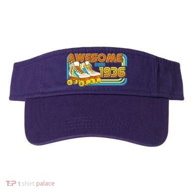 90th Birthday Awesome Since 1936 Retro Roller Skates  Visor
