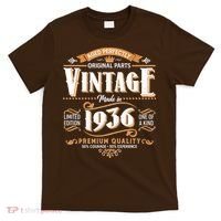 90th Birthday Age Perfectly Original Parts Vintage Made In 1936 Premium Quality T-Shirt thumb 0