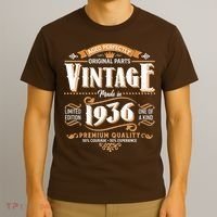 90th Birthday Age Perfectly Original Parts Vintage Made In 1936 Premium Quality T-Shirt thumb 3