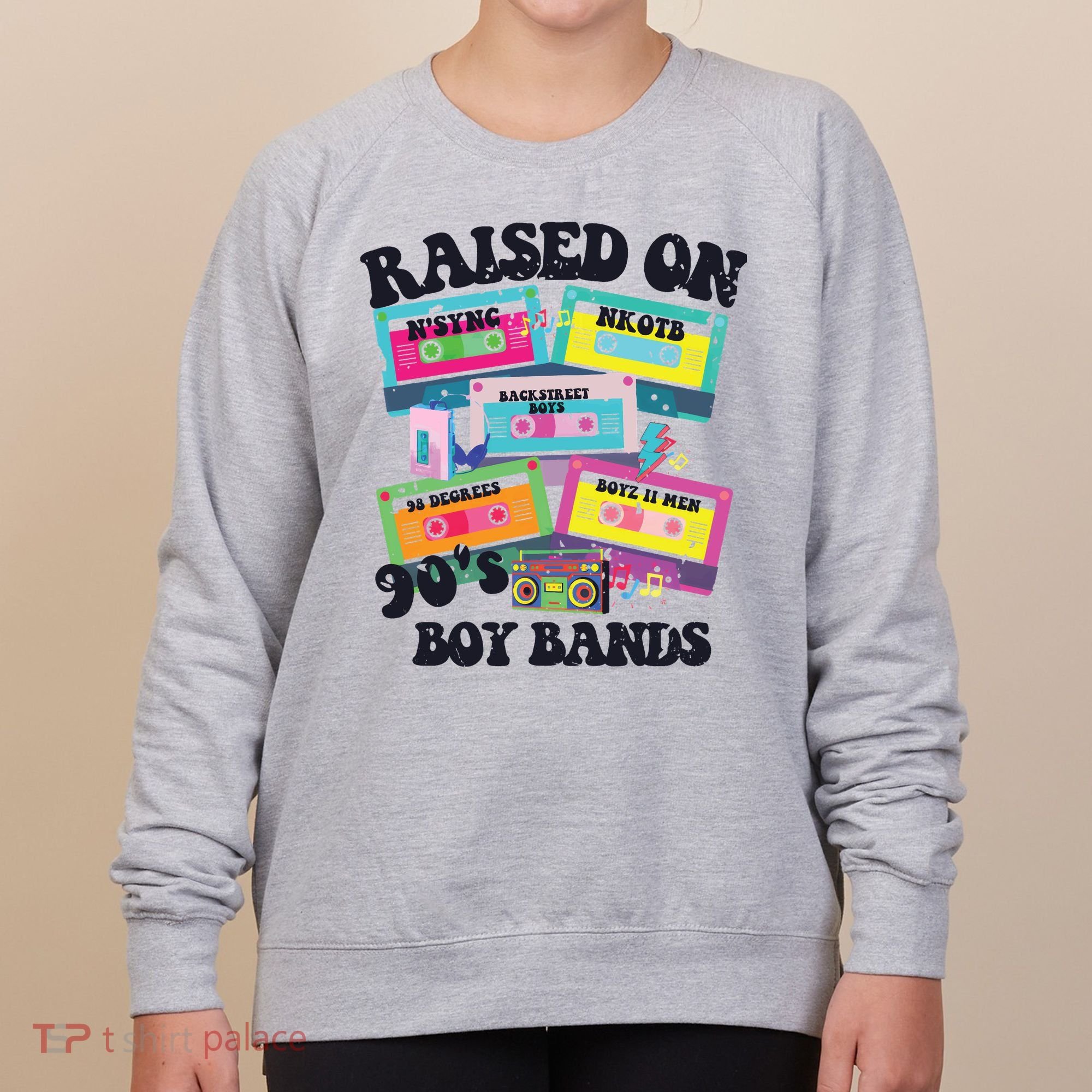 90s Boy Bands Cassette Tapes Women's Sweatshirt