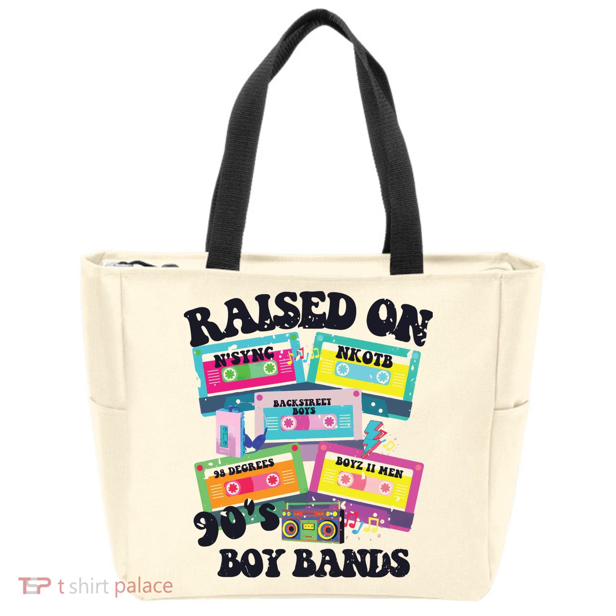 90s Boy Bands Cassette Tapes Tote Bag