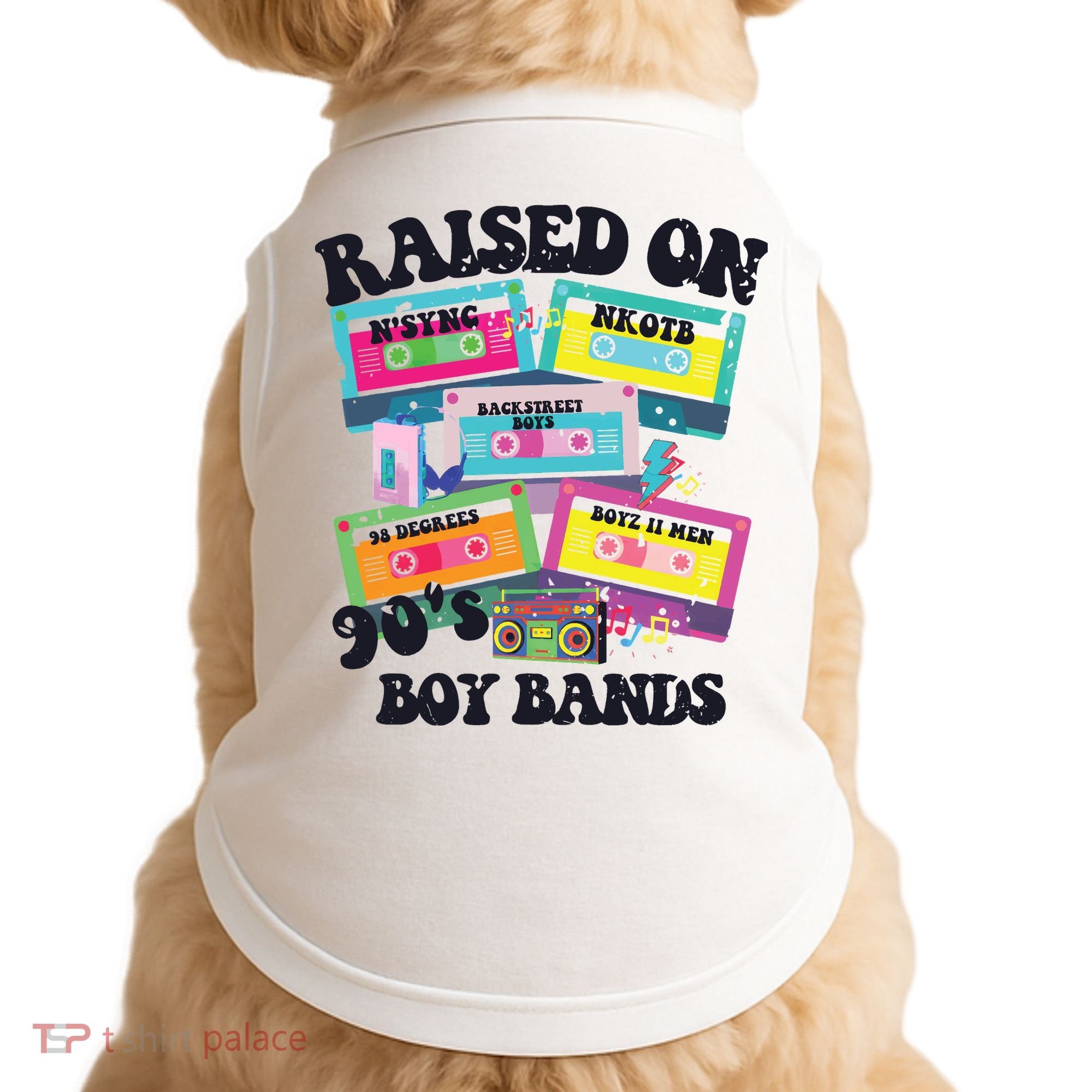 90s Boy Bands Cassette Tapes Doggie Tank