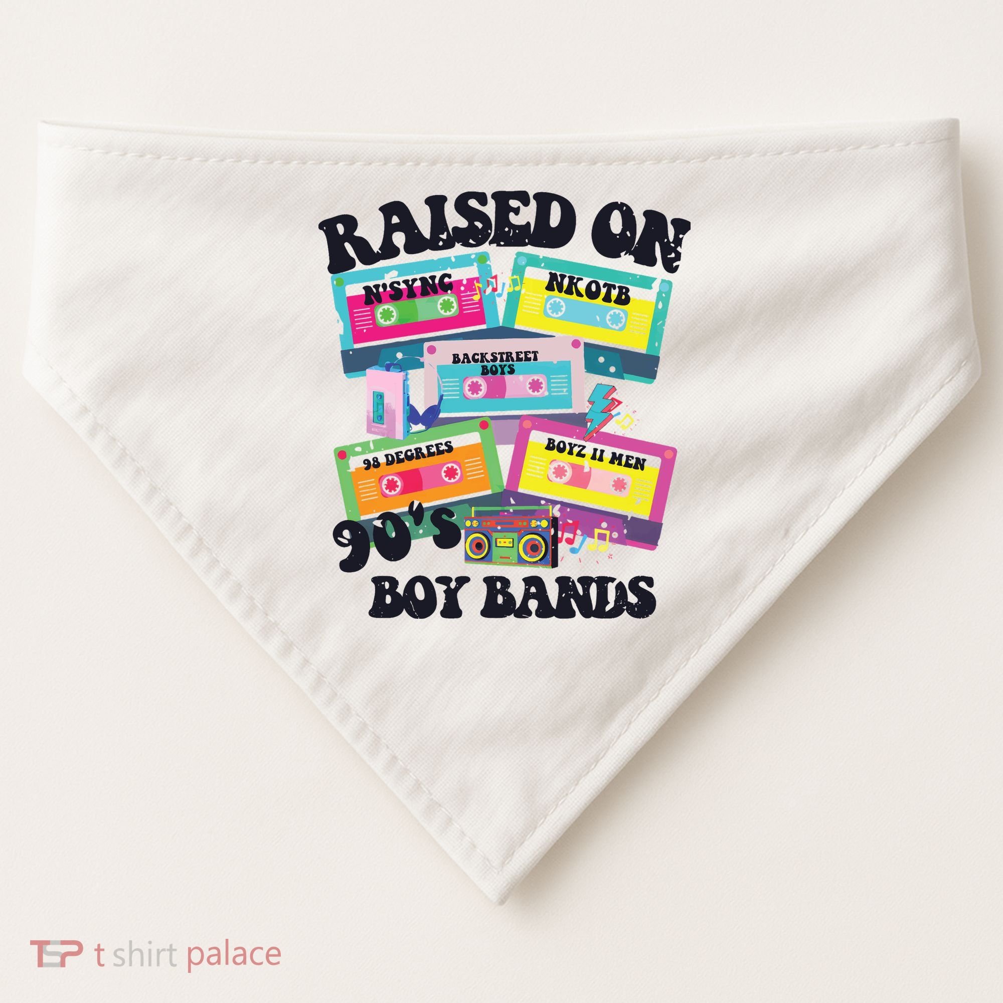 90s Boy Bands Cassette Tapes USA-Made Doggie Bandana