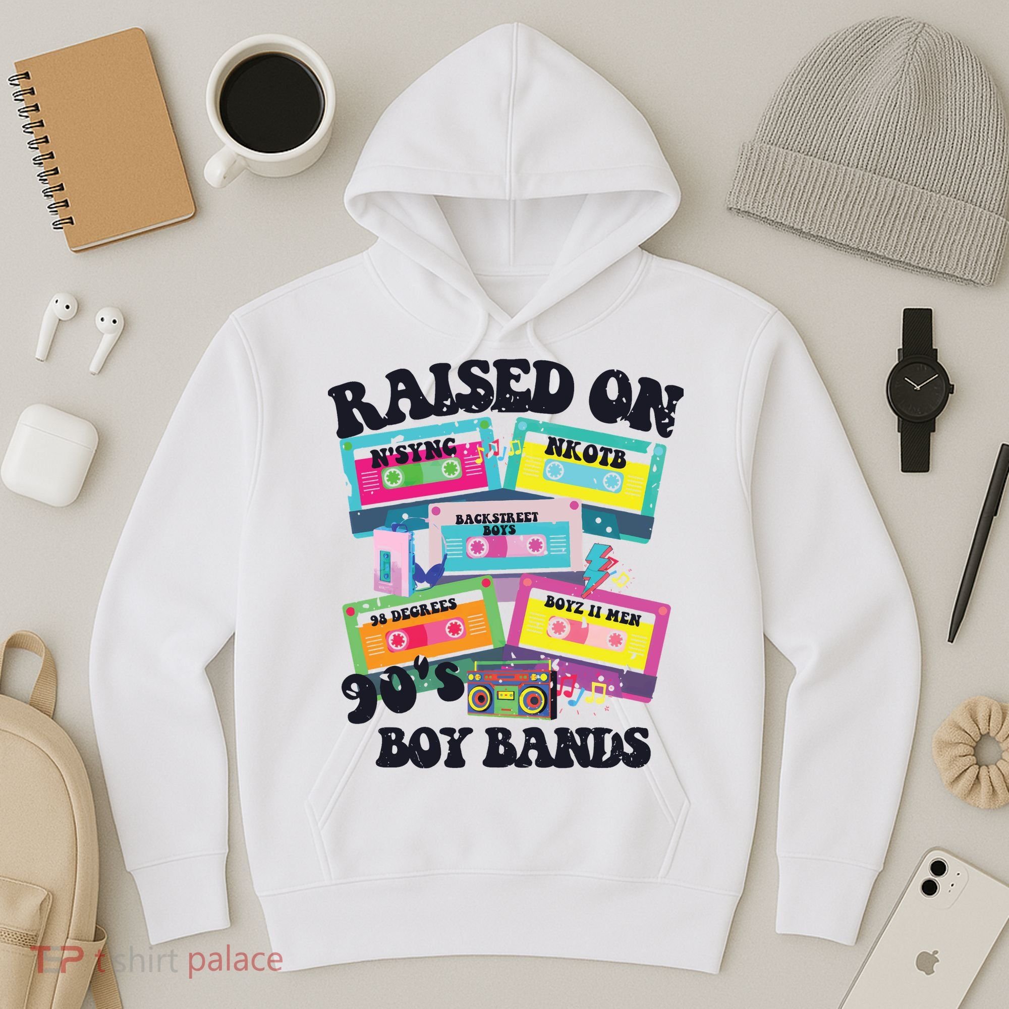 90s Boy Bands Cassette Tapes Hoodie