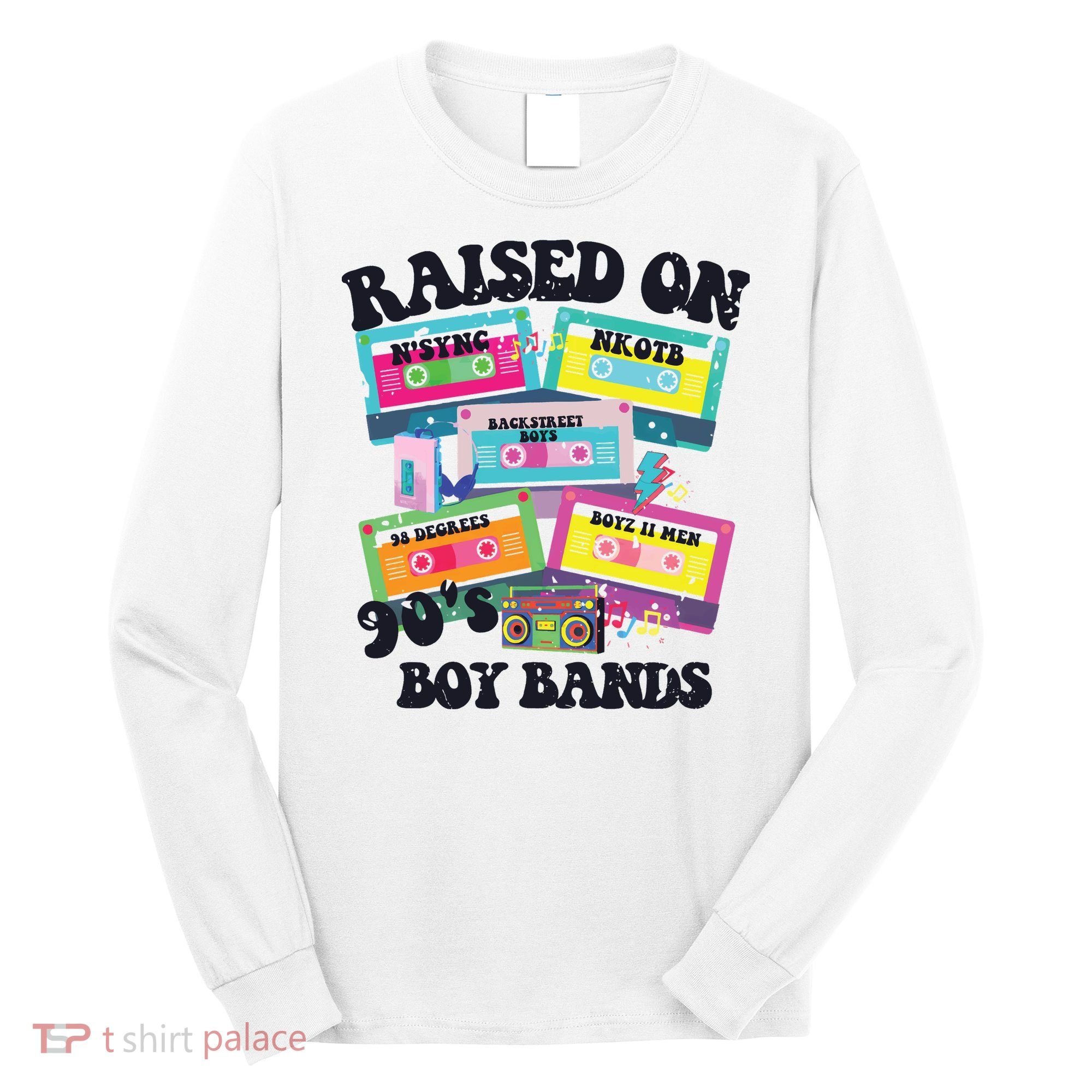 90s Boy Bands Cassette Tapes Long Sleeve Shirt