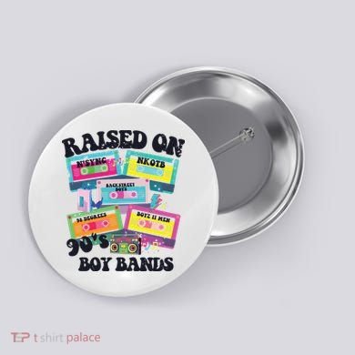 90s Boy Bands Cassette Tapes Button