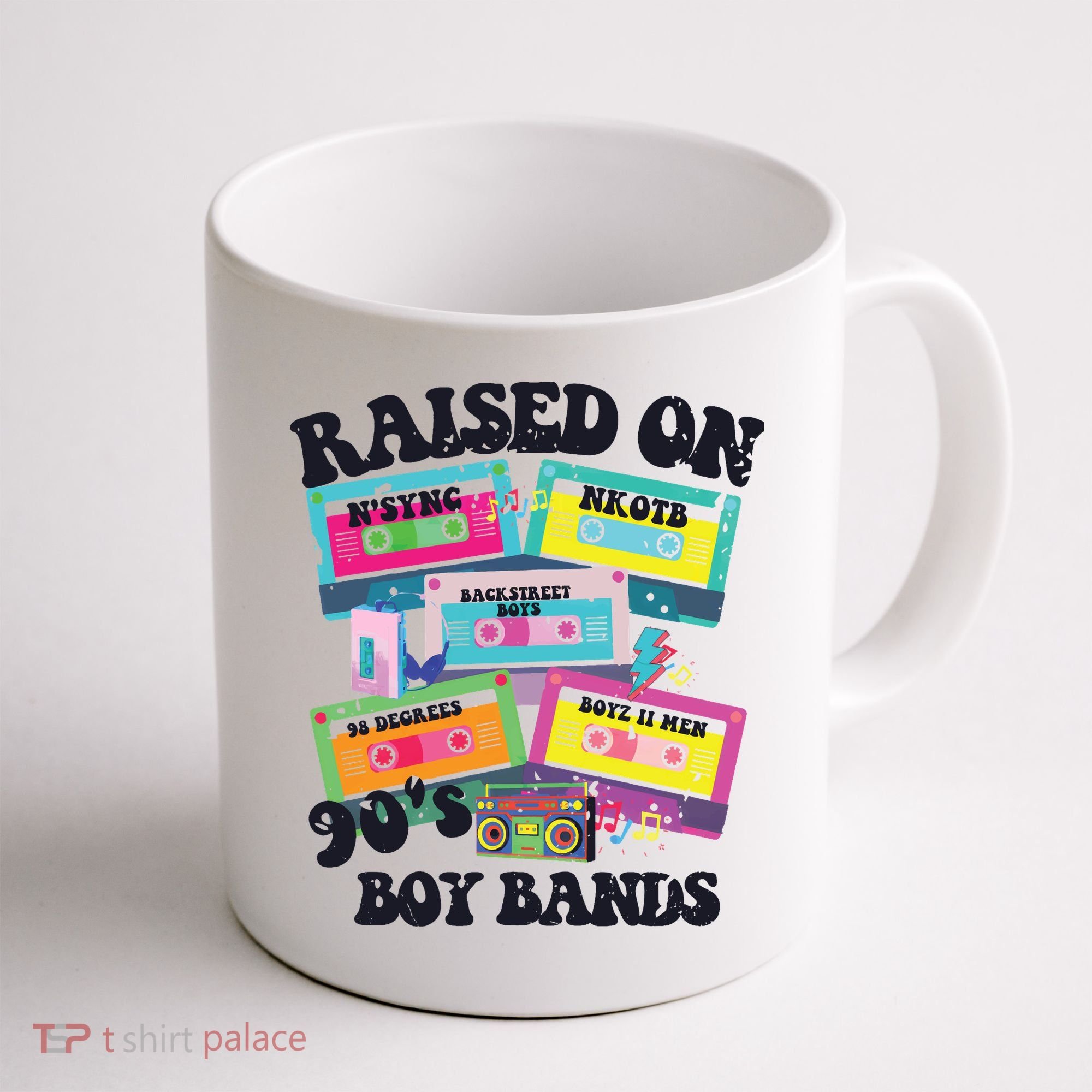 90s Boy Bands Cassette Tapes Coffee Mug