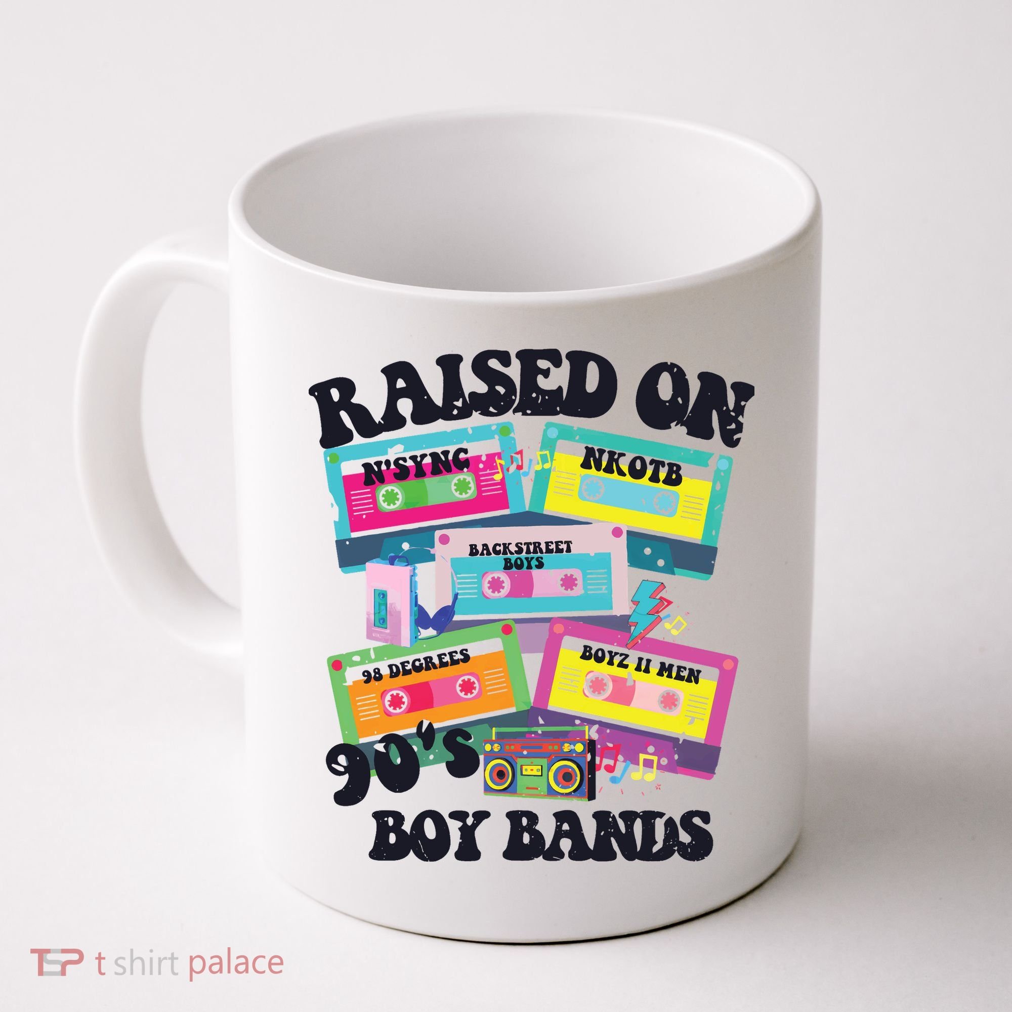 90s Boy Bands Cassette Tapes Coffee Mug