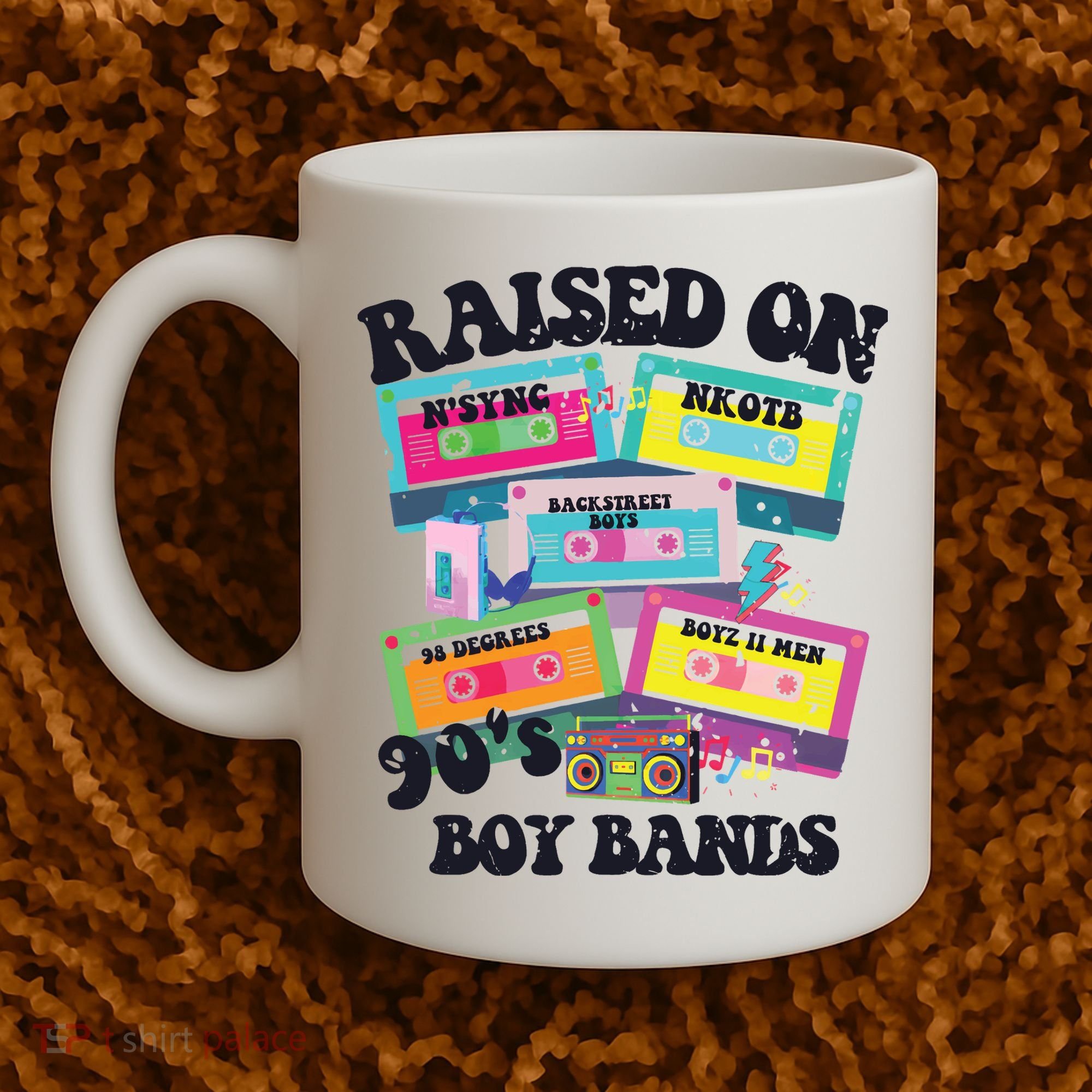 90s Boy Bands Cassette Tapes Coffee Mug