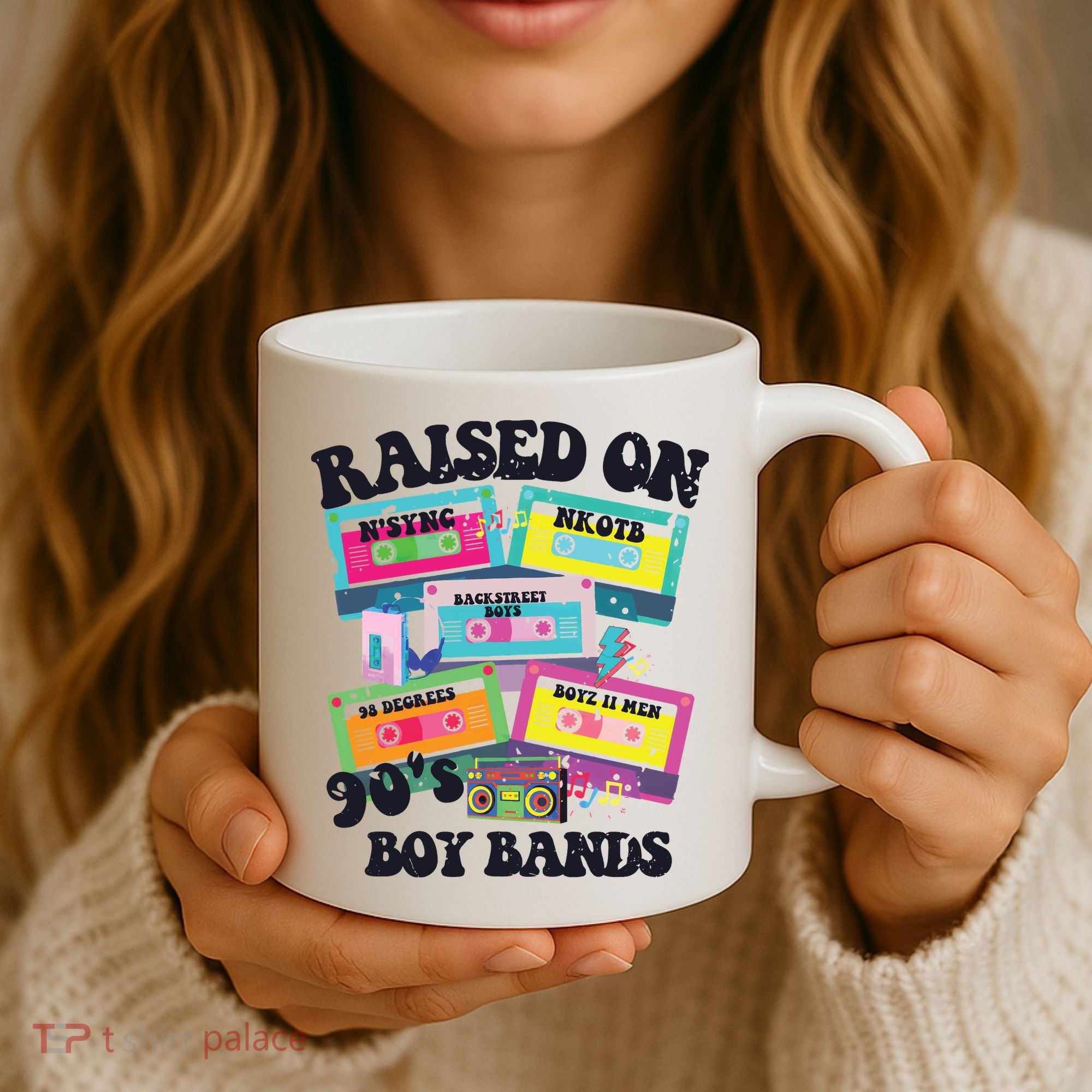 90s Boy Bands Cassette Tapes Coffee Mug