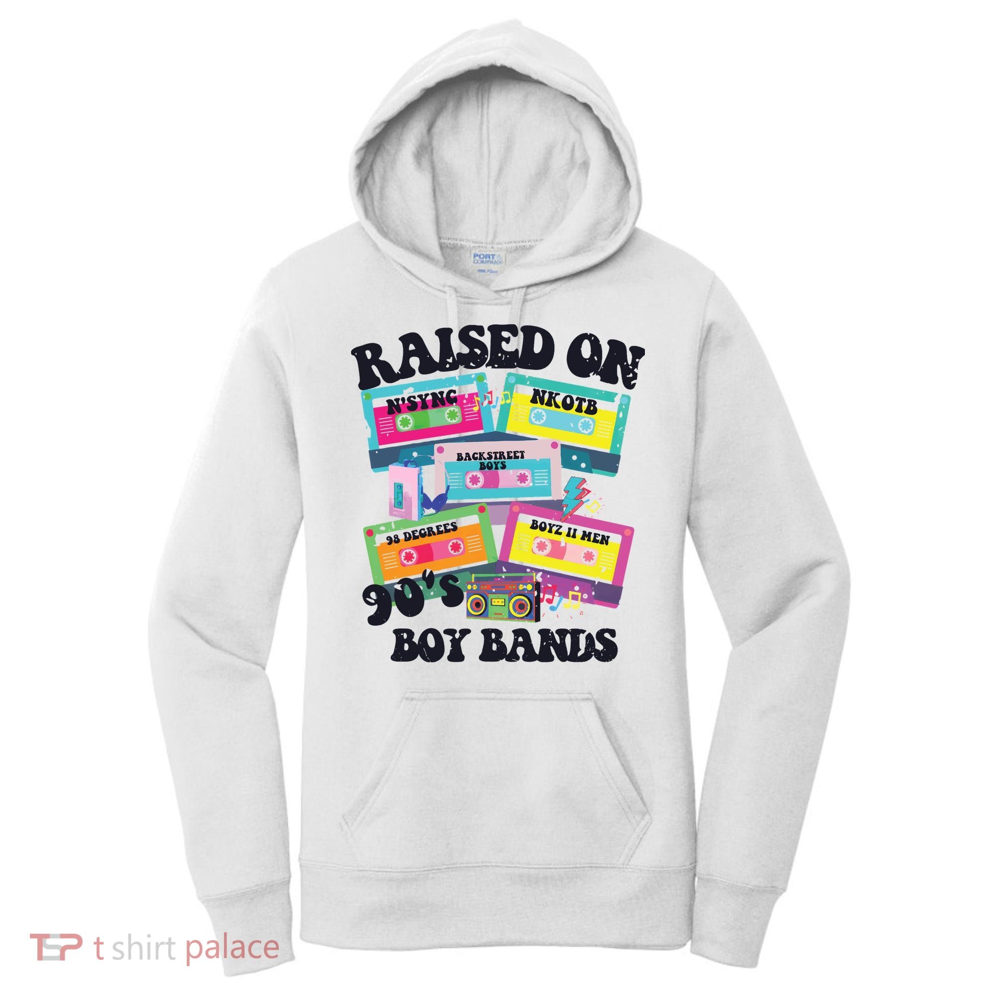 90s Boy Bands Cassette Tapes Women's Hoodie