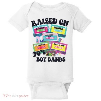 90s Boy Bands Cassette Tapes Baby Bodysuit