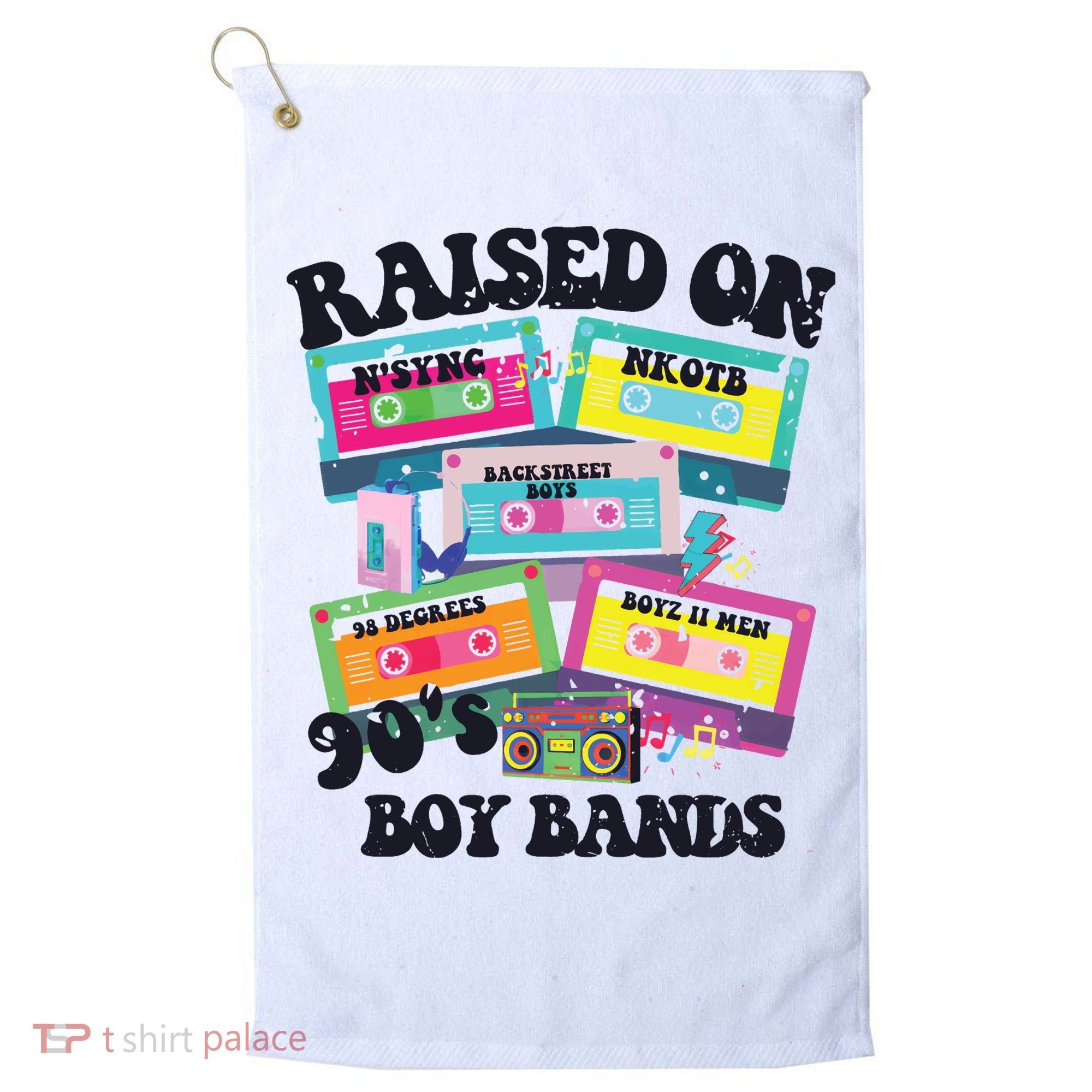 90s Boy Bands Cassette Tapes Golf Towel