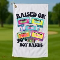 90s Boy Bands Cassette Tapes Golf Towel thumb 1