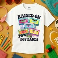90s Boy Bands Cassette Tapes Kids T-Shirt thumb 3