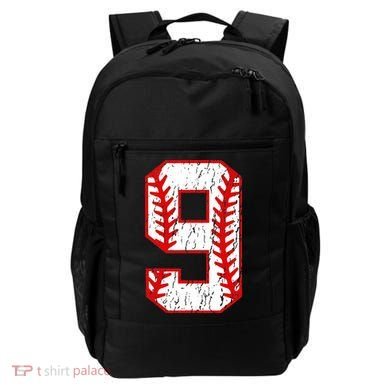 9th Birthday Baseball Big Number Nine 9 Year Old Backpack