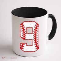9th Birthday Baseball Big Number Nine 9 Year Old Coffee Mug thumb 1