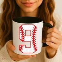 9th Birthday Baseball Big Number Nine 9 Year Old Coffee Mug thumb 3
