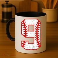 9th Birthday Baseball Big Number Nine 9 Year Old Coffee Mug thumb 4