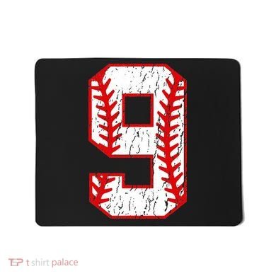 9th Birthday Baseball Big Number Nine 9 Year Old Mousepad