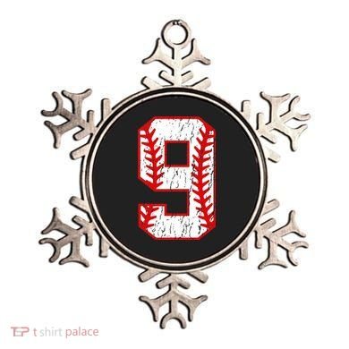 9th Birthday Baseball Big Number Nine 9 Year Old Ornament