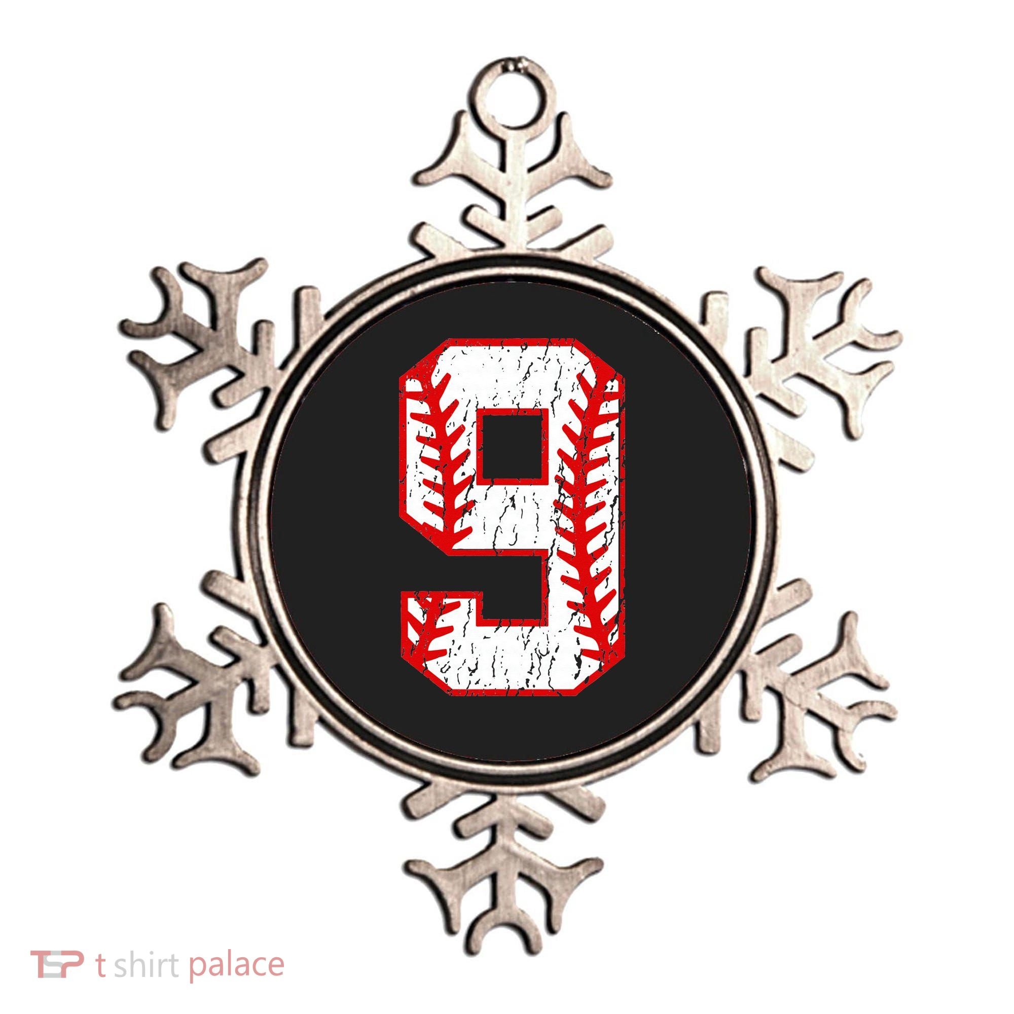 9th Birthday Baseball Big Number Nine 9 Year Old Ornament