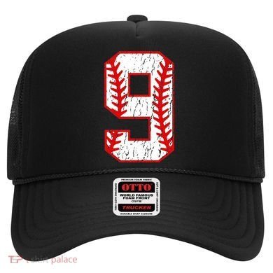 9th Birthday Baseball Big Number Nine 9 Year Old Hat